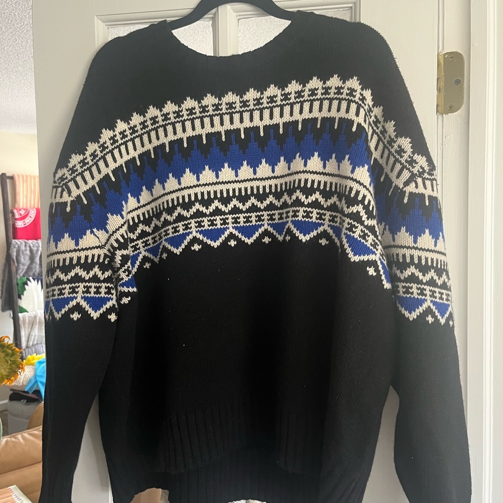 NWT Womens POLO RAPLH LAUREN Fair Isle Wool Blend Crewneck Sweater